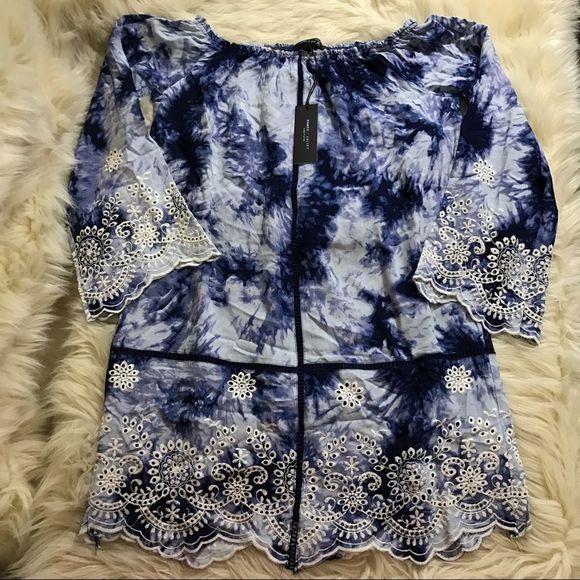 Romeo + Juliet Couture tie dye off shoulder dress - Picture 3 of 6